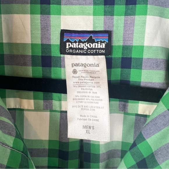 Patagonia Fezzman Short Sleeve Button Front Shirt Organic Cotton - Picture 4 of 5